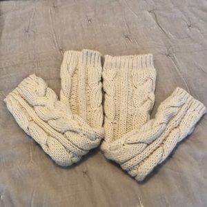 Super Soft Winter White Leg Warmers
